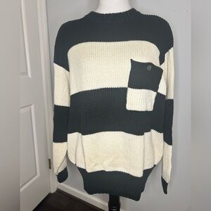 Vintage Liz Sport Striped Crewneck Sweater